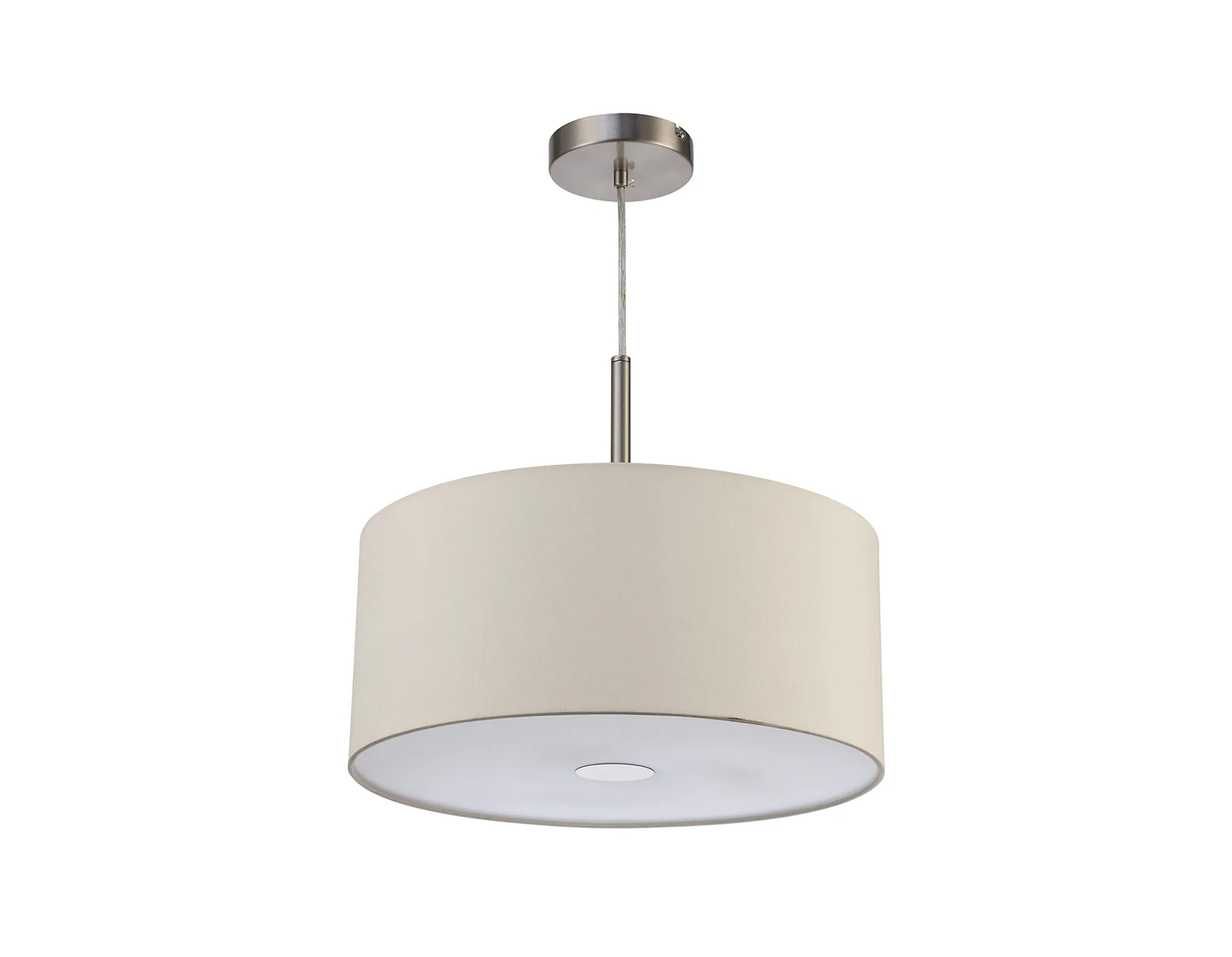Baymont 40cm 3 Light Pendant Satin Nickel, Ivory Pearl, Frosted Diffuser DK0441  Deco Baymont SN IV